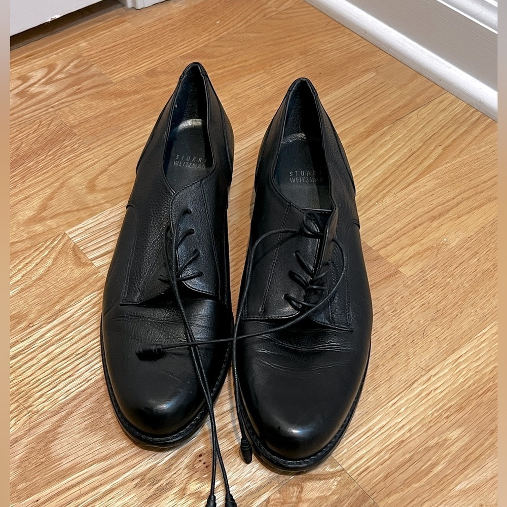 Stuart Weitzman SW Club Classic Leather Derbys Men’s‎ Shoes Size 9